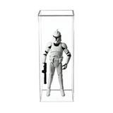 Deluxe Clear Acrylic Figurine Display Case for Doll Bobblehead Action Figure or Collectible Toy Figure (A078-CB)