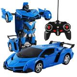 Siaonvr 1ï¼š18 Electric Remote Control Car1 Button Remote Control Deformable Vehicle Robot