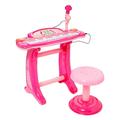 Dash Toyz Pink 36-Key Kids Piano Set W/Microphone & Chair Records & Plays Back Pink