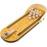 Toysery Wooden Mini Bowling Game - Premium Material Safe for Kids - Best Indoor Game Ages - Easy to Set up - Great Gift Idea