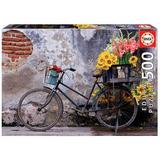 500 Piece Puzzle - Bicycle W/ Flowers