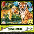 MasterPieces 500 Piece Glow in the Dark Jigsaw Puzzle - A Watchful Eye - 15 x21