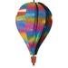 In the Breeze 1081 â€” Rainbow Whirl 10-Panel Hot Air Balloon Colorful Mylar Hanging Garden Spinner