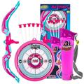 Toysery kids archery set - Kids Archery Bow with 6 Suction Cups Arrows Target and Quiver- girls bow and arrow set | kids bow and arrow