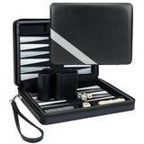 WE Games Magnetic Backgammon Set with Leatherette Case - Travel Size