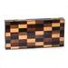 Bey-Berk International G558M 18 in. Art Deco Design Backgammon Set Black Tan & Brown