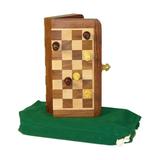 Magnetic Wooden Folding Travel Chess Set - 7 X 3.5