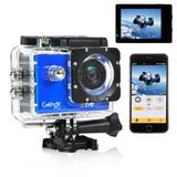 Pyle HYPE Cam - 4K Ultra HD Wi-Fi Camera 1080p+ Sports Action Pocket Cam (Blue)