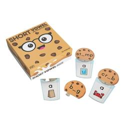 Fun Express Short Vowel - 100 Pieces Educational Matching Puzzles