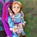 The Queen s Treasures Doll Accessory Purple Baby Doll Backpack Carrier and Doll Sleeping Bag Compatible for use with 15 and 18 Inch American Girl Dolls. Doll NOT Included