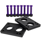 Cal 7 Skateboard 1/4 Riser Pads and 1.25 Hardware (Purple)