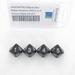 Black Opaque Dice with White Numbers D10 (1 to 5 Twice) 16mm (5/8in) Set of 4 Wondertrail