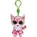 Ty Inc. Beanie Boo Plush Stuffed Animal Sophie the Pink Cat Bag Clip 3