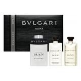 Bvlgari M-GS-2916 3.4 oz EDT Spray, 2.5 oz After Shave Balm - 2.5 oz Shampoo & Shower Gel Pouch for Men