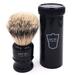 Parker Safety Razor 100% Silvertip Travel Shave Brush - Black Handle