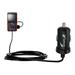 Gomadic Intelligent Compact Car / Auto DC Charger suitable for the Samsung W200 Rugged Camcorder - 2A / 10W power at half the size. Uses Gomadic TipEx