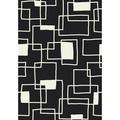 Milliken Top 30 Area Rug Offbeat Black Box Outlines Squares 5 4 x 7 8 Rectangle