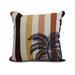 Simply Daisy 26 x 26 Inch Thin Stripe Palm Stripe Print Pillow Gold