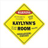 SignMission X-Kaylynns Room 12 x 12 in. Crossing Zone Xing Room Sign - Kaylynns