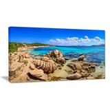 Design Art Coastline Panorama Photographic Print on Wrapped Canvas