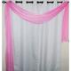 1 PC SOLID PINK SCARF VALANCE SOFT SHEER VOILE WINDOW PANEL CURTAIN 216 LONG TOPPER SWAG