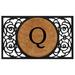 Calloway Mills Armada Circle Monogram Outdoor Doormat 22 x 36 (Letter Q)