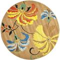 SAFAVIEH Soho Brooke Floral Wool Area Rug Brown/Multi 6 x 6 Round