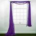 1 PC SOLID PURPLE SCARF VALANCE SOFT SHEER VOILE WINDOW PANEL CURTAIN 216 LONG TOPPER SWAG Different colors avilable