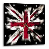 3dRose Red British Explosion - Wall Clock 10 by 10-inch