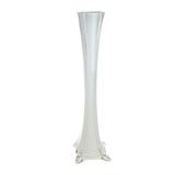 Homeford Tall Eiffel Tower Glass Vase Centerpiece 28-inch White