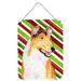 Carolines Treasures SS4539DS1216 Collie Smooth Candy Cane Holiday Christmas Wall or Door Hanging Prints 12x16