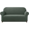 Subrtex Stretch 1-Piece Textured Grid Slipcover Sofa Cover Olive