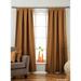 Lined-Brown Tab Top Matka Raw Silk Curtain / Drape - 80W x 120L - Piece