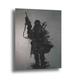 Epic Art Post Apocalyptic Warrior by Nicklas Gustafsson on Brushed Aluminum 30 x45