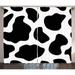 Cow Print Curtains 2 Panels Set Hide of a Cow with Black Spots Abstract and Plain Style Barnyard Life Print Window Drapes for Living Room Bedroom 108W X 84L Inches Black White by Ambesonne