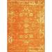 Unique Loom Casino Sofia Rug Orange/Ivory 7 1 x 10 Rectangle Floral Bohemian Perfect For Living Room Bed Room Dining Room Office