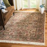 large asian hand-knotted royal kerman ivory wool rug (12 x 15 )