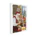 The Stupell Home Decor Collection Holiday Santa Creating Toys and Winter Window Scene Painting XXL Stretched Canvas Wall Art 30 x 1.5 x 40