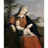 Madonna and Child Otto Siebert (1785-1854/German) Oil on Canvas Poster Print (18 x 24)