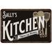 Sally s Kitchen Sign Metal Wall 8 x 12 High Gloss Metal 208120019170