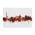 Trademark Fine Art Carlisle England Skyline Red Canvas Art by Michael Tompsett