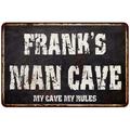 FRANK S Man Cave Black Grunge Sign Home Decor Gift Cave Funny 208120004166