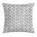 Grey and White Throw Pillow Cushion Cover Grunge Brick Wall Background Urban Architecture Building Modern City Life Graphic Decorative Square Accent Pillow Case 24 X 24 Inches Grey by Ambesonne
