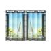 MYPOP Town Outside the Window Window Curtain Kitchen Curtain 26x39 inches (Two Piece)