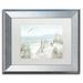 Trademark Fine Art Coastal Dunes White Matte Silver Framed Art by The Macneil Studio