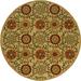 Sphinx Infinity Area Rug 2175E Casual Beige Circles Vines 7 8 x 7 8 Round