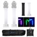 2 Totem Stands+Black+White Scrims For 2 Chauvet Intimidator Spot 455Z IRC Lights