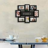 8 Opening Family Picture Frame Gallery Collage Wall Hanging Photo Frame for 6 x 4 Photo Black