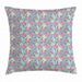 Cherry Blossom Throw Pillow Cushion Cover Fantastic Floral Design of Repeating Mingled Petals Artistic Nature Print Decorative Square Accent Pillow Case 24 X 24 Inches Multicolor by Ambesonne