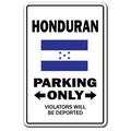 Honduran Parking Aluminum Sign | Indoor/Outdoor | Funny Home DÃ©cor for Garages Living Rooms Bedroom Offices | SignMission Gag Novelty Gift Funny Honduros Central America Sign Wall Plaque Decoration